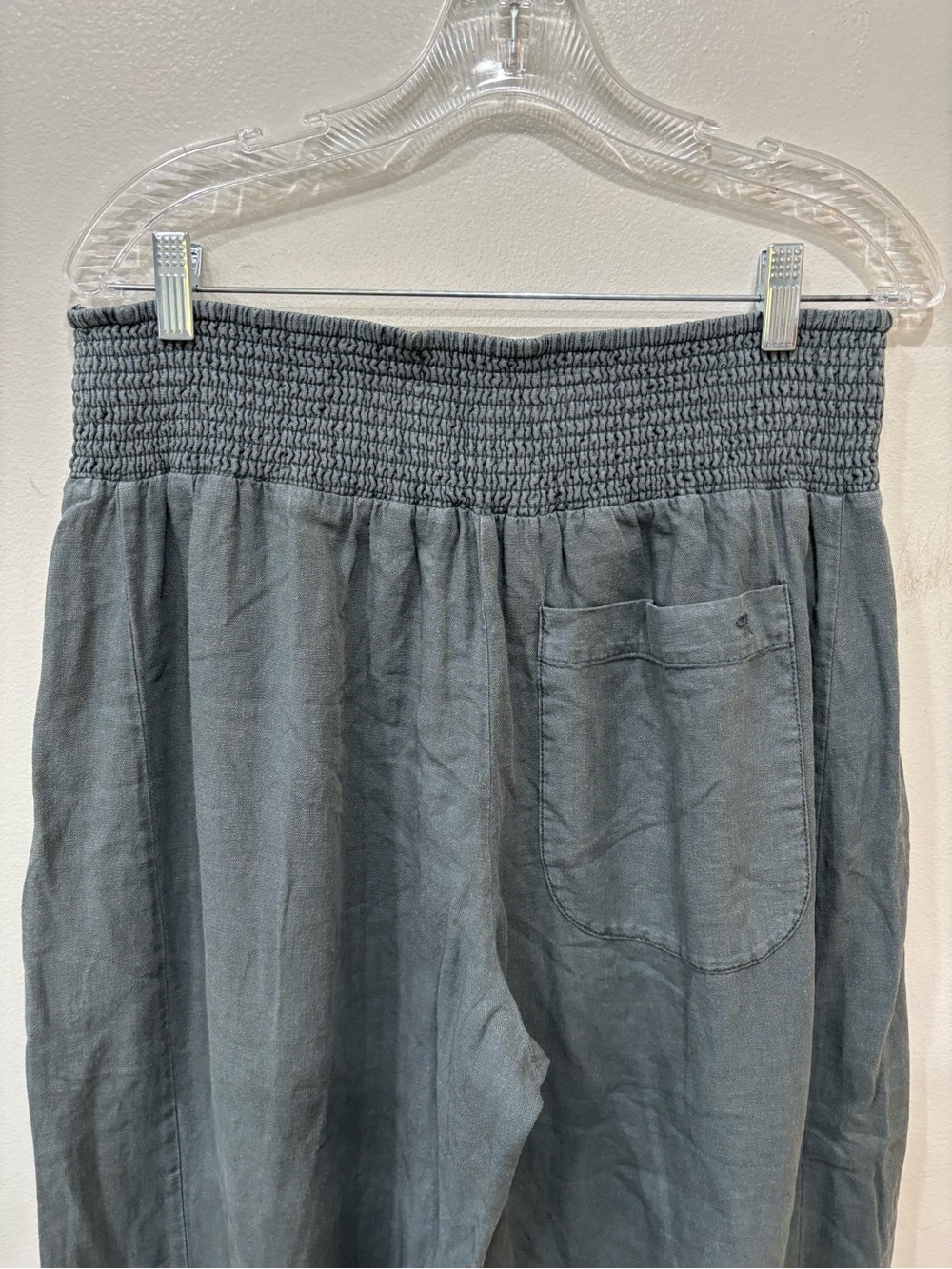 Pilcro The Reese Smocked Barrel Linen Blend Pants Women’s Size Medium - Picture 7 of 11